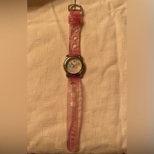 Vintage Hello Kitty Watch pink traditional style excellent condition Sanrio